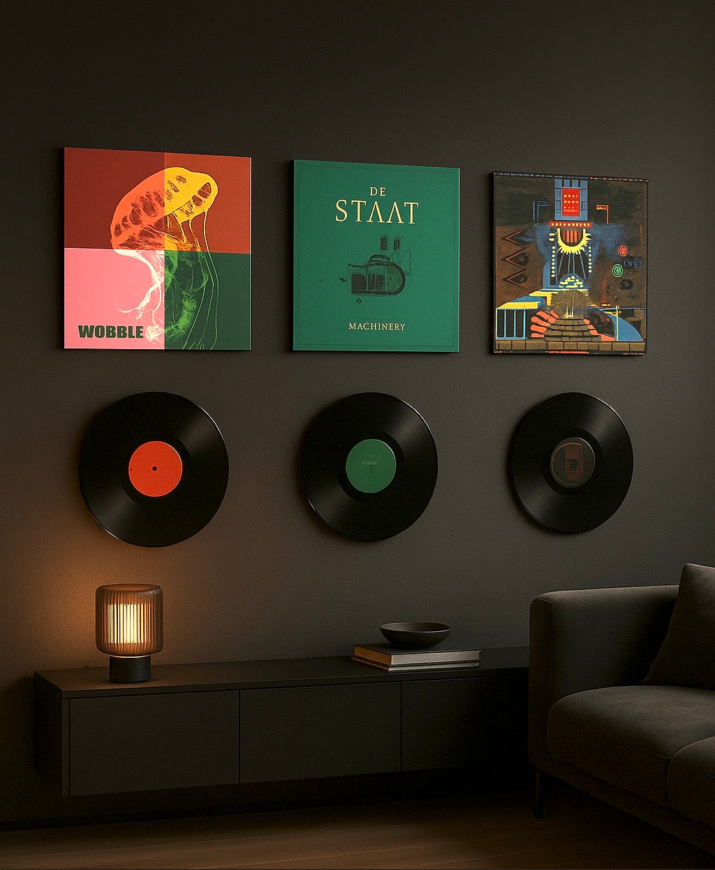 Album and record mount combo pack